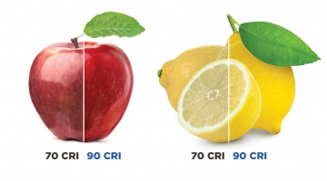 Comparaison indices de rendu des couleurs